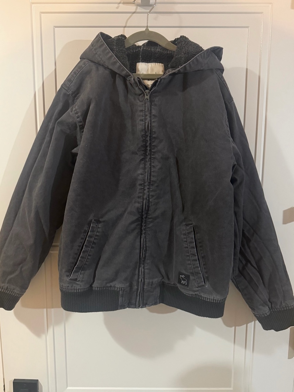 abercrombie kids Hooded fleeced lined Puffer Jacket - Charcoal Boys 13/14